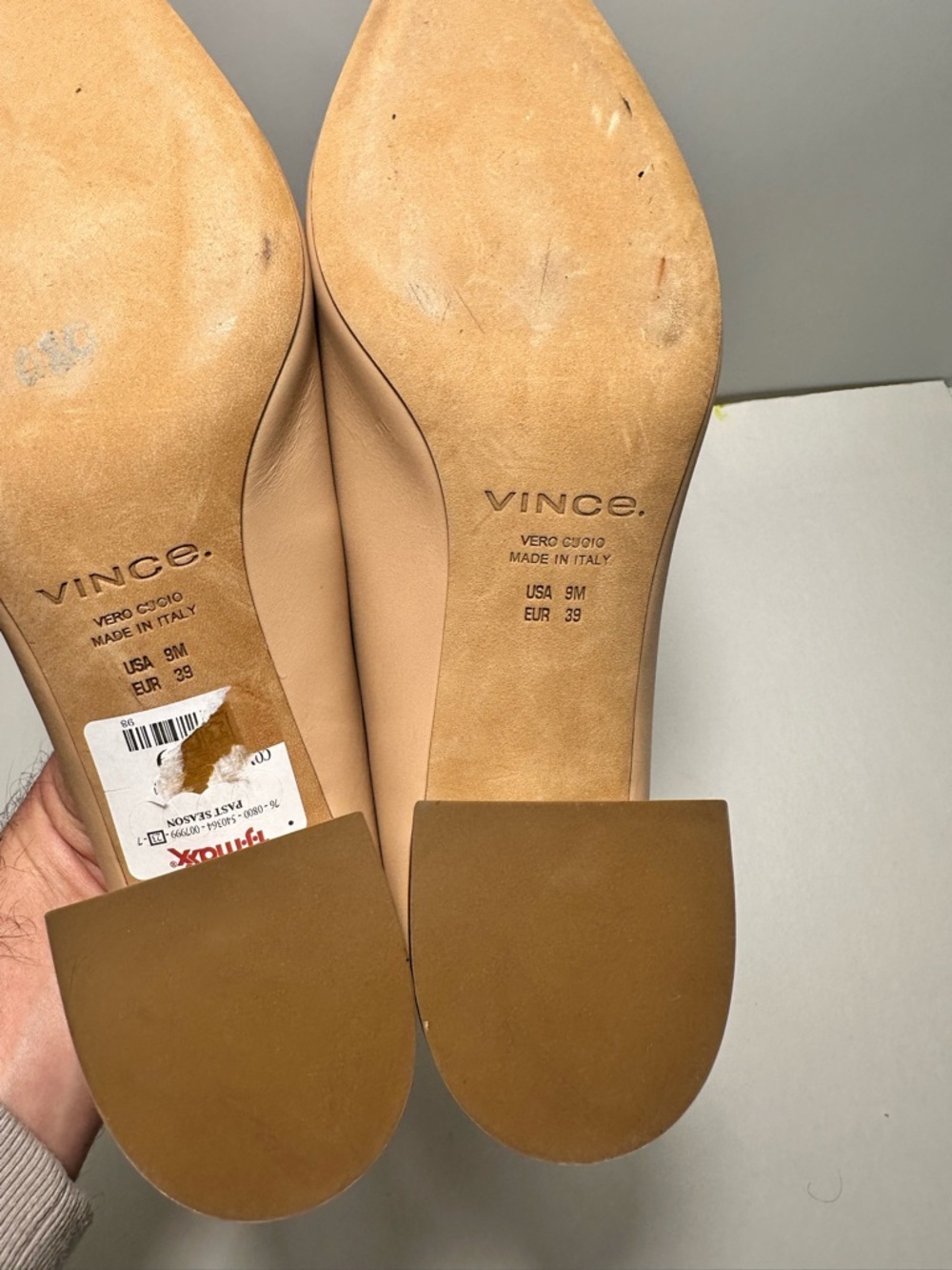 Vince Ralston Leather Pointy Toe Mule in Nude Size 9.0 - Picture 12 of 16